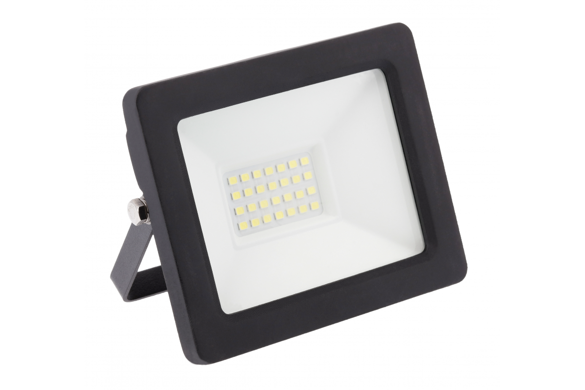 G-TECH LED floodlight 30W, 2400lm AC220-240V, 50/60 Hz, PF>0,9, RA>80, IP65, 120°, 4000K, black
