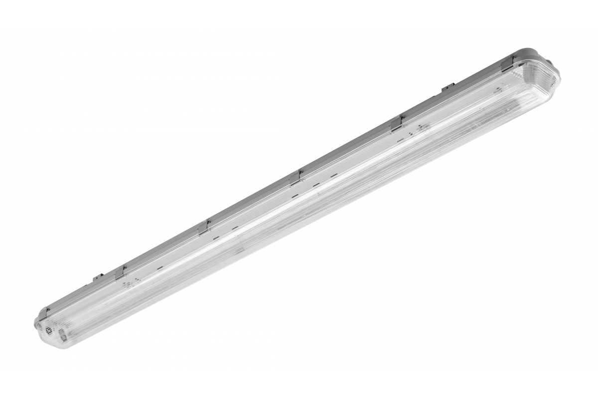 G-TECH hermetic fixture 1x150 T8 LED-J, G13, AC220-240V, 50/60Hz, IP65, IK06, ABS/PS, gray