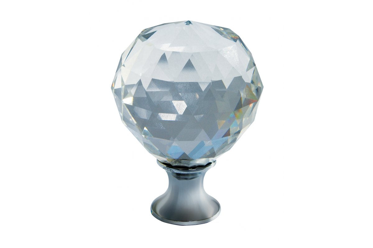 Pomo de zamak Crystal Palace A 30mm cromado + CRISTAL
