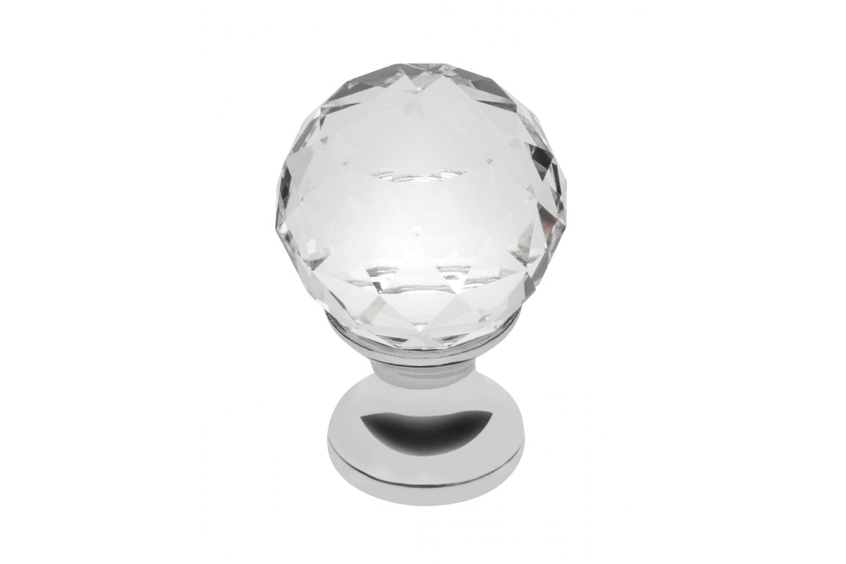 Pomo de zamak Crystal Palace A 20mm cromado + CRISTAL