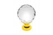 Pomo de zamak Crystal Palace A 30mm dorado + CRISTAL