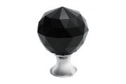 Pomo de zamak Crystal Palace A 30mm cromado + CRISTAL NEGRO
