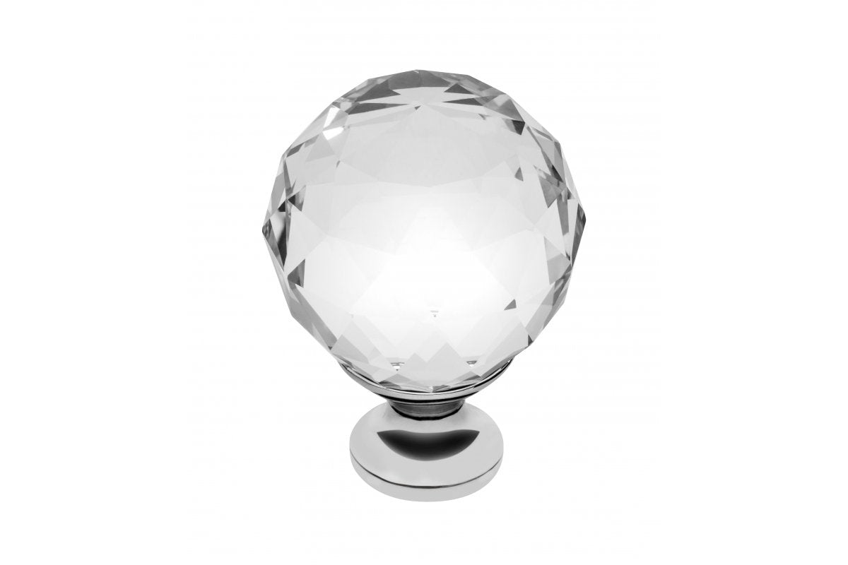 Pomo de zamak Crystal Palace A 40mm cromado + CRISTAL