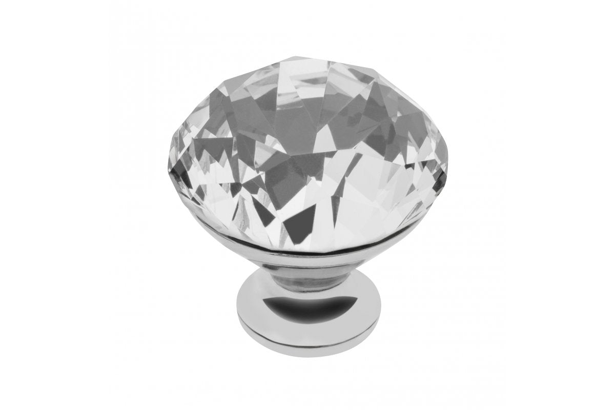 Pomo de zamak Crystal Palace B 40mm cromado + CRISTAL