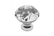 Pomo de zamak Crystal Palace B 40mm cromado + CRISTAL