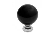Pomo de zamak Crystal Palace C 30mm cromado + CRISTAL NEGRO