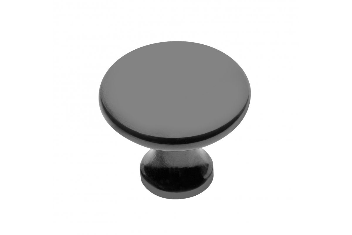 Pomo Zamak UDINE cromo negro