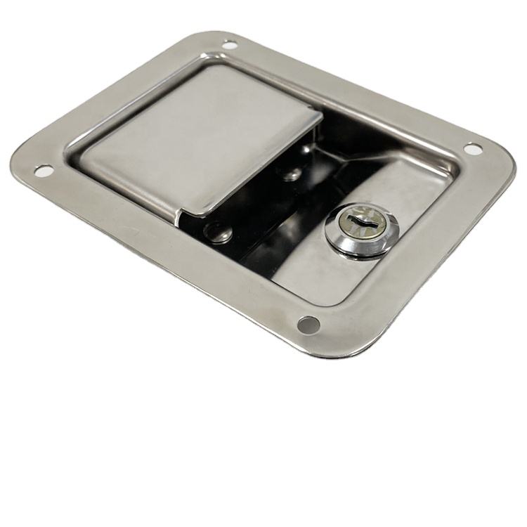 GL-12128 Stainless Steel Toolbox Paddle Latch Lock With Keys Van Lock