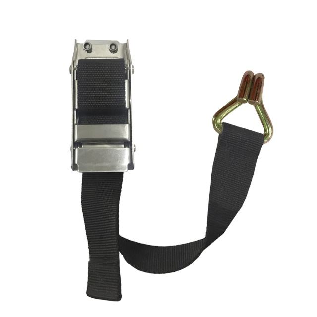 GL-15218S-E Press Release Locking Buckle With Dia 12mm Double J Hook and 80cm PP Strap  for Curtain Side Trailer Parts