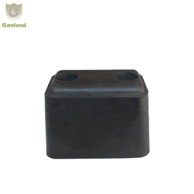 GL-23113  120mmx75mmx87mm Black Rectangular Rubber Buffer