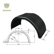 Customized Plastic Single Axle Fender Plastic Mudguard for Truck