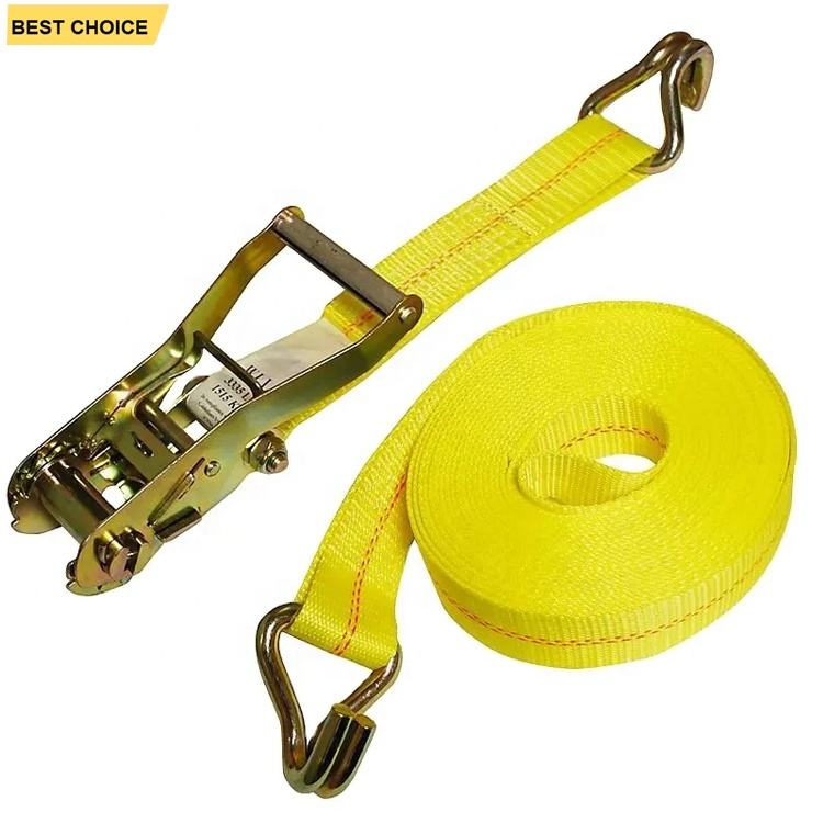 2\" x 27ft Truck Accessory-Car Hauler Trailer Cargo Ratchet Tie down Lashing Strap with Eye Grab Hook