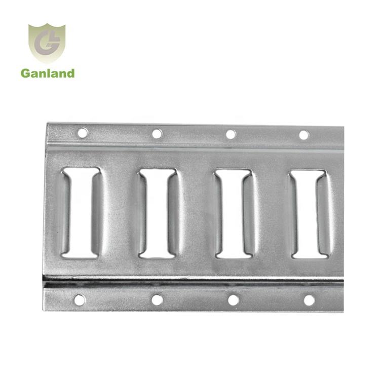 GL-19115 Hot Dipped Galvanized Steel Horizontal E-Track Tie down Rails 3050mm x 132.5mm x 2mm for Trucks Body Parts