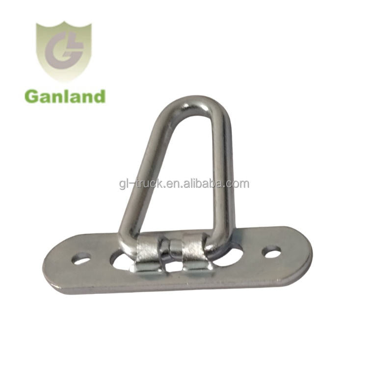 GL-16837 Galvanized Steel 57x72 mm Shackle Belt Cramps Tarpaulin Hooks  for Secure Cargo Fastening Curtain Side Trailer Parts
