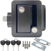 GL-12136  RV Entry Door Lock Latch  Vehicle Travel Trailer Door Latch Security Lock Black