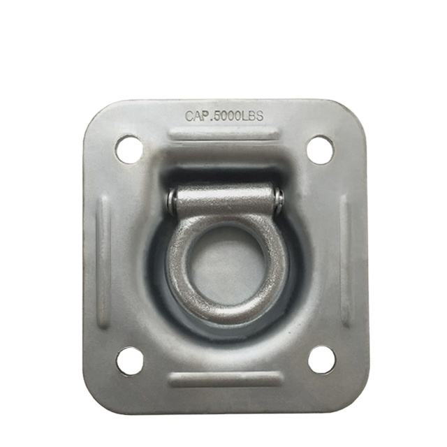 GL-14136 5000 LBS Steel Recessed Pan Fitting Cargo Tie Down Anchor D Ring
