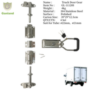 GL-11120S Stainless Steel Rear Door Lock Gear for Refrigerator Van New Condition Truck Refeer Truck Accessory