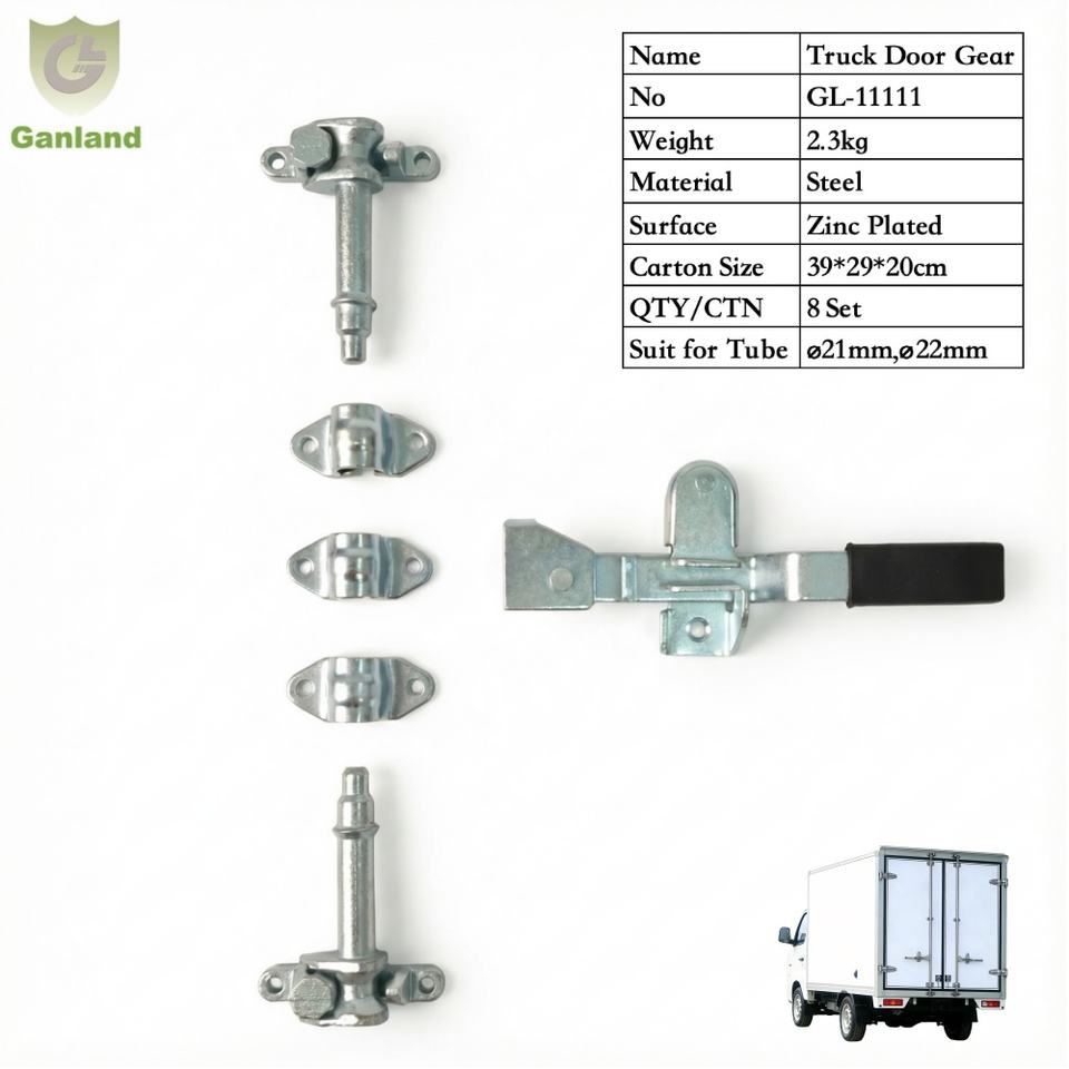 GL-11111 Truck Rear Door Gear Locking Latch  External Door Truck Lock Set  Small Van Truck  Toolbox Back Door Lock Rod 22mm