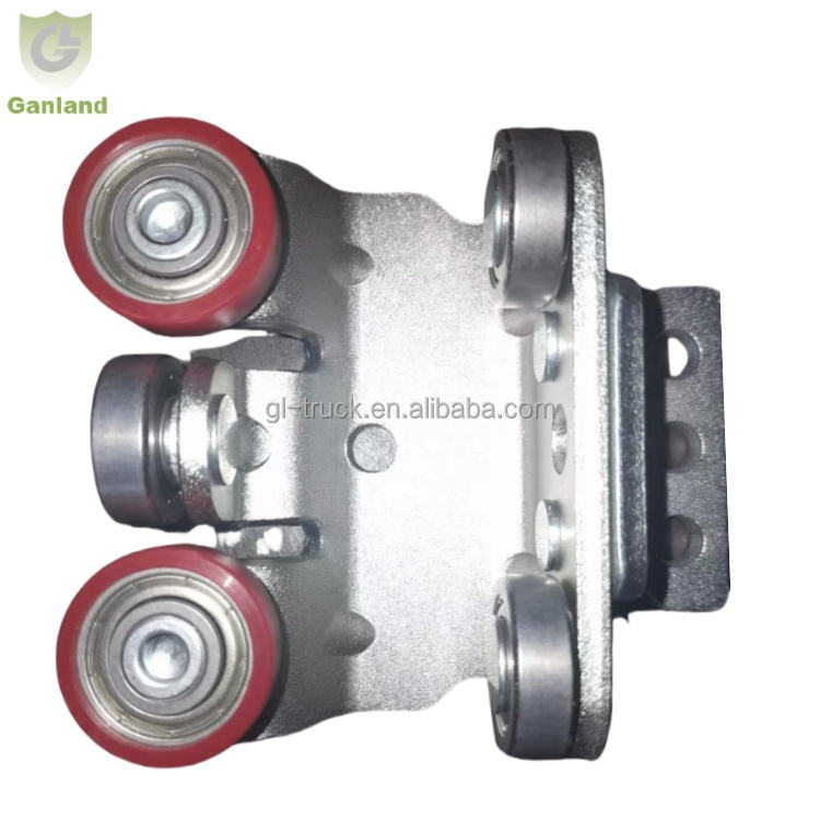 GL-15163 Dia 26mm Dia 24 mm 3-Axis Pulley Truck Side Curtain Roller for 3 in 1Cutain Side Trailer Aluminum Track