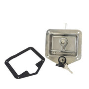 GL-12114 Polished 304 Stainless Steel Paddle Lock Tear Drop Latch with Recessed Hook Cam Lock Tool Box Drawer 121mm Length