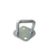 GL-16832 Rope Eyebolt Crooked Hook  Rhombus Trailer Side Mount Strap Staple for Secure Cargo  Tarp Fastening
