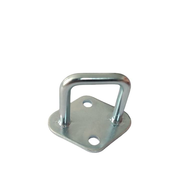 GL-16832 Rope Eyebolt Crooked Hook  Rhombus Trailer Side Mount Strap Staple for Secure Cargo  Tarp Fastening