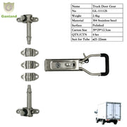 GL-11112S 304 Stainless Steel Polished Truck Trailer Door Lock with Security Keys Handle New Condition for Body Parts