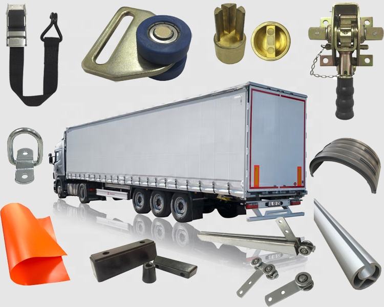 GL-15218S-1 Side Curtain Truck Parts Stainless Steel Buckle With PP Strap and Flat Hook