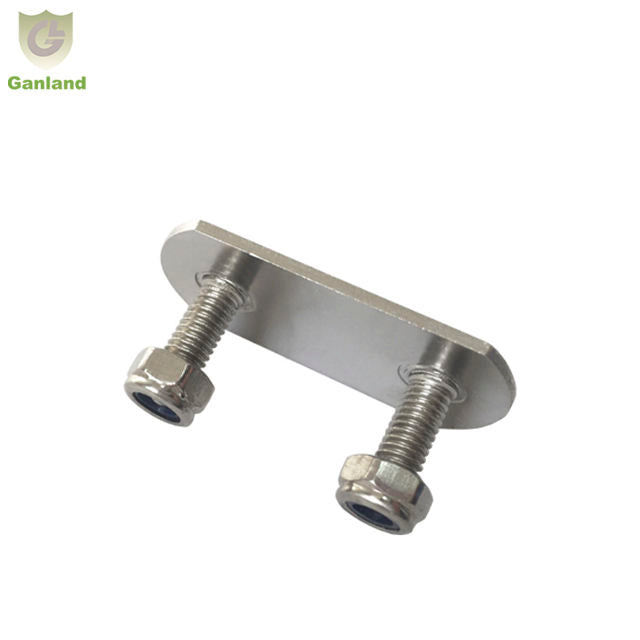 GL-15214S 304 Stainless Steel Curtainside Buckle Back Plate With Studs and Nyloc Nuts for Curtain Side Trailer Parts
