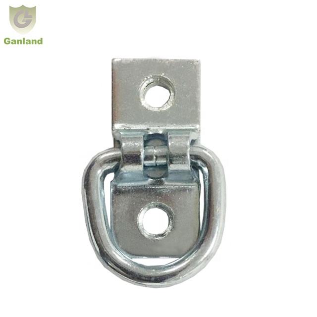 GL-16814 Lashing Ring with Foldable Rocking Staple Spring Clip for Trailer Strap Fastening According to Customs Regulations