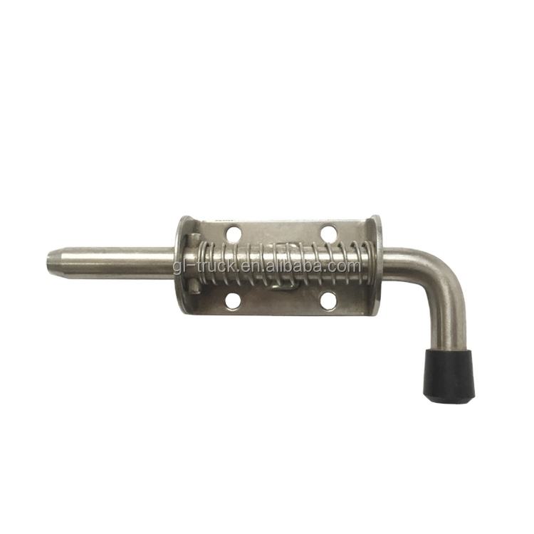 GL-14114  Dia 10mm Length 128mm Steel Barrel Spring Loaded Bolt Gate Latch