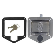 GL-12114 Polished 304 Stainless Steel Lock Straight Handle T-bar Truck Paddle Latch Tool Box Drawer Recessed Hook Cam Lock