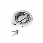 GL-12133 Polished 304 Stainless Steel round Head Industrial Cabinet Door D Ring Lock Slam Lock Cylinders