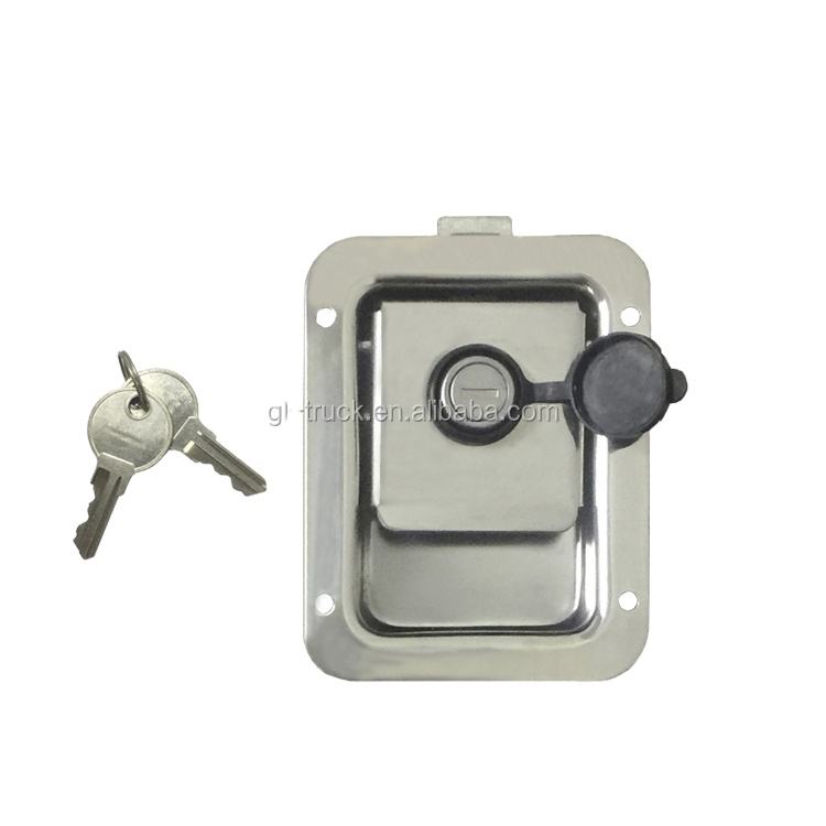 GL-12116 Stainless Steel Cabinet Door Handle Lock Paddle Door Lock Latch for Van Trailer Truck Body Parts