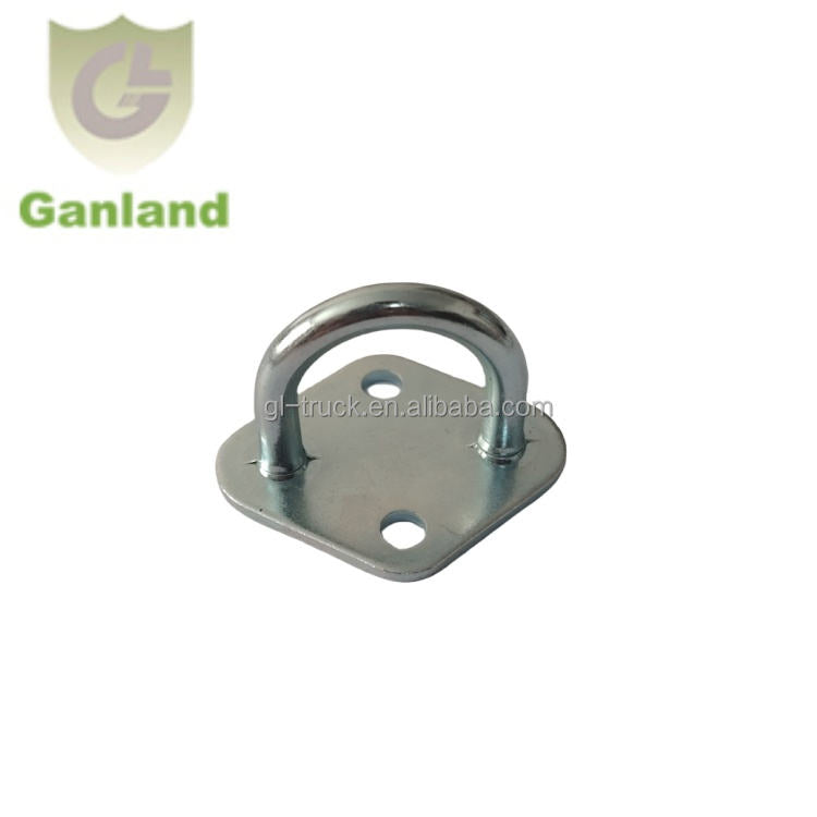 GL-16831 43mm*36.5mm*27.5mm Rhombus Curtain Side Trailer Fittings Steel Pad Eye Plate Rope Hooks