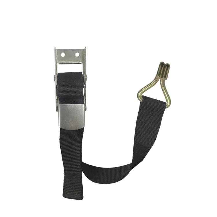 GL-15224-F Curtain Sider Assembly Overcentre Buckle With PP Webbing and Dia 10mm Double J Hook for Curtain Side Trailer