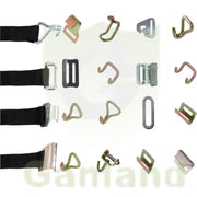 GL-16617-1  Customizable Width 50mm Length 80mm  PP PE Internal Cargo  Belt Bottom Strap  With J Flat Rave  Hook  for Tarpaulin