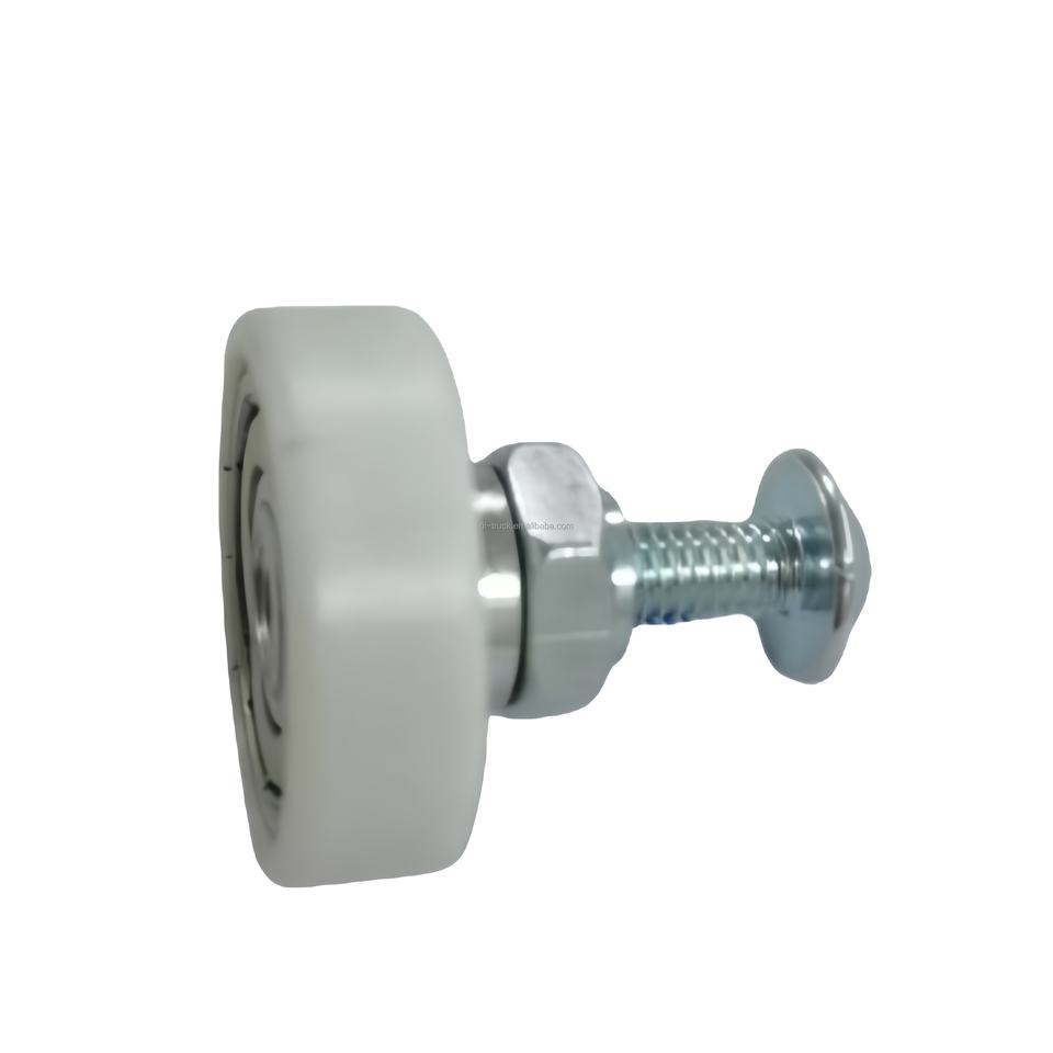 GL-15166 Dia 30mm Width 19.3mm Plastic Wheel Curtain Sider Track Roller With M6 Screw for Russia Curtain Side Trailer
