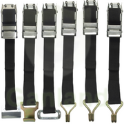 GL-15218S-1S 304 Stainless Steel  Overcenter Buckle Set With PP Strap and  Stainless Steel  Hook for Curtain Side Trailer