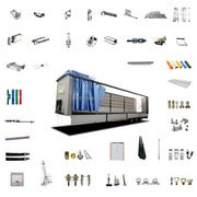 GL-15001  Truck Side Curtain Assembly with  Pvc Tarpaulin  Strap  Roller and Over Center Buckle  for   Trailer Truck Body Parts