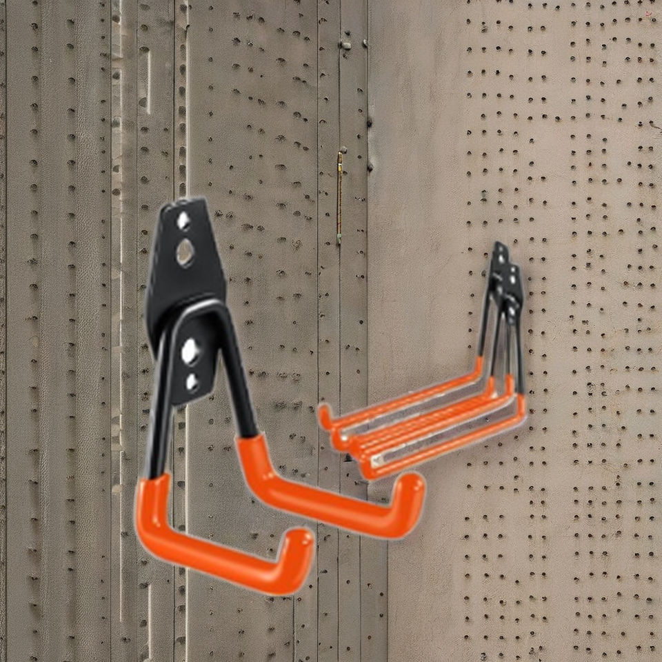 FZ-16006 Heavy-Duty Single-Tier Utility Hook Display Racks Metal Garage Tool Storage Wall Hook for Bicycle Organization