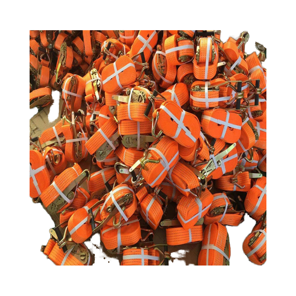 100% Polyester 1-4 Inch Ratchet Tie Downs Straps OEM China Ratchet Lashing Belts Cargo Control for Truck Accessories 1'' 2''