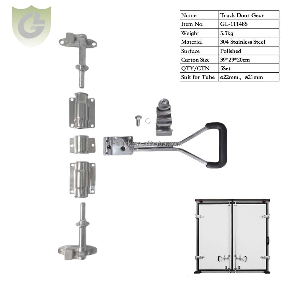 GL-11148S Stainless Steel Rear Door Lock Rod Assembly Condition New Trailer Door Handle Lock