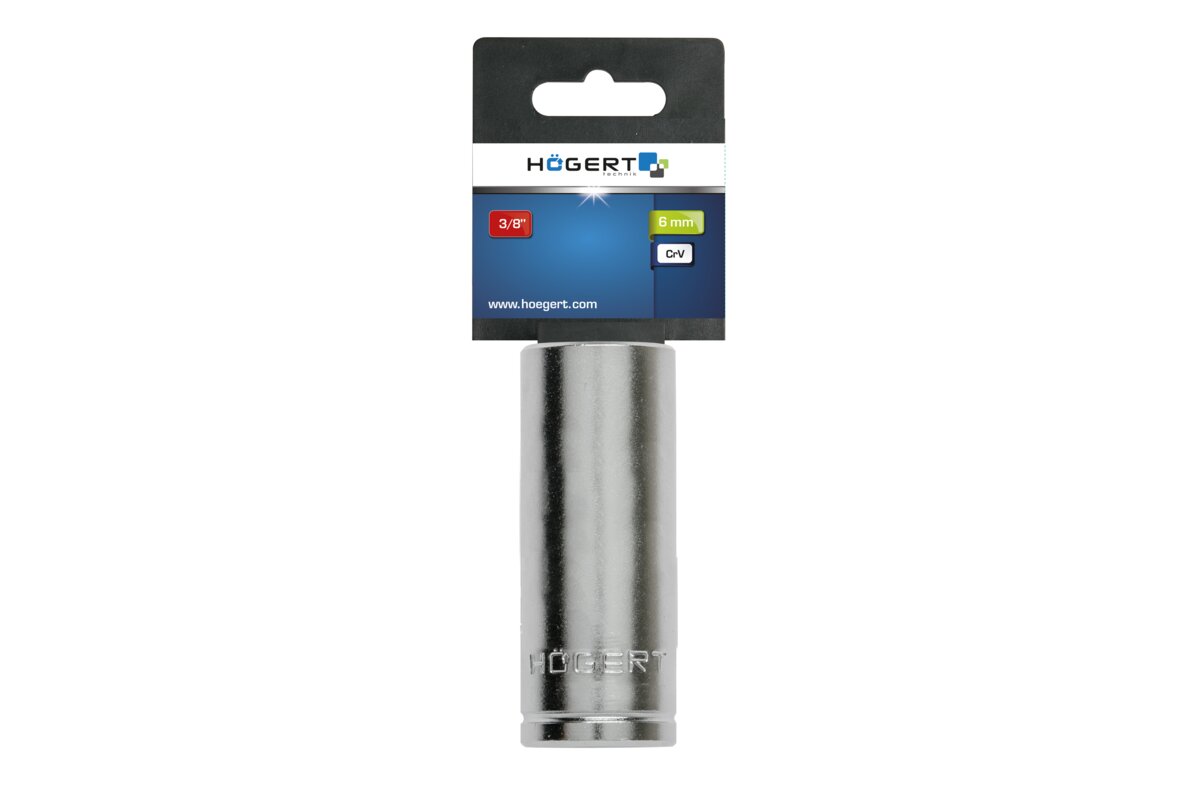 Hogert Hexagon socket 3/8", 6 mm, long, CrV
