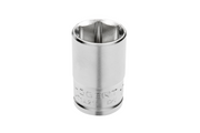 Socket 1/2“, hexagon metric, CrV steel, 15 mm DIN 3124��