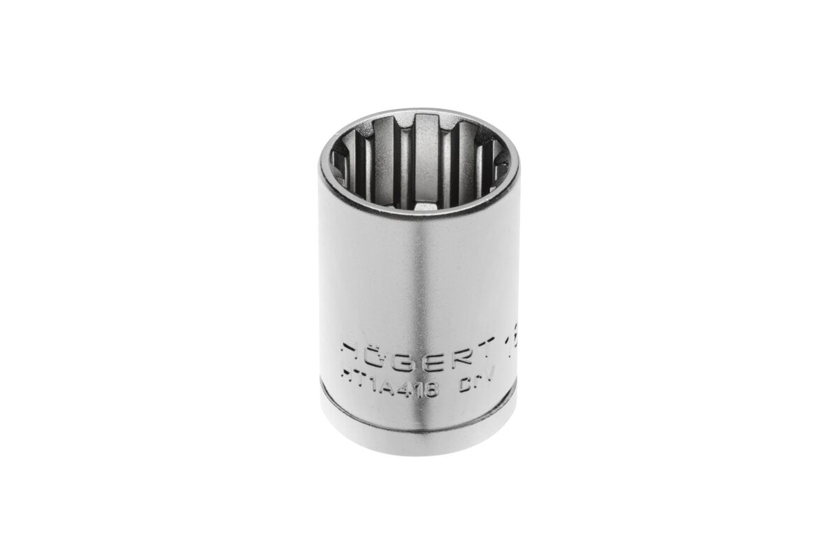 Spline socket 1/2?, 15 mm, CrV50BV30, DIN 3121