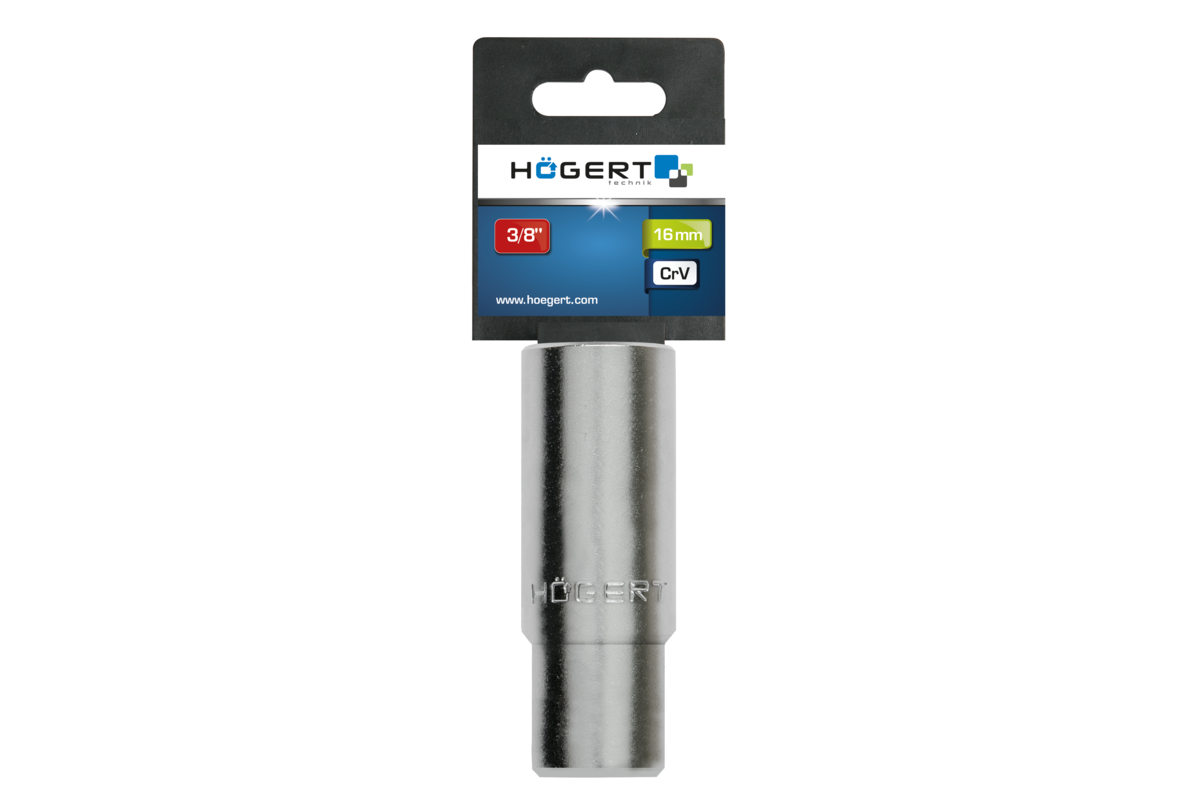 Hogert Hexagon socket do ?wiec 3/8", 16 mm, CrV