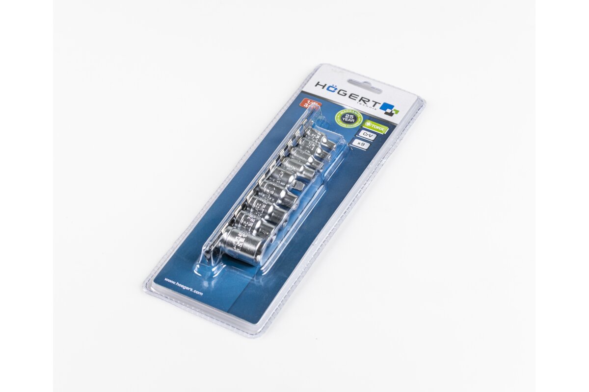 Torx bit socket set 1/4? and 3/8?, 9 pcs