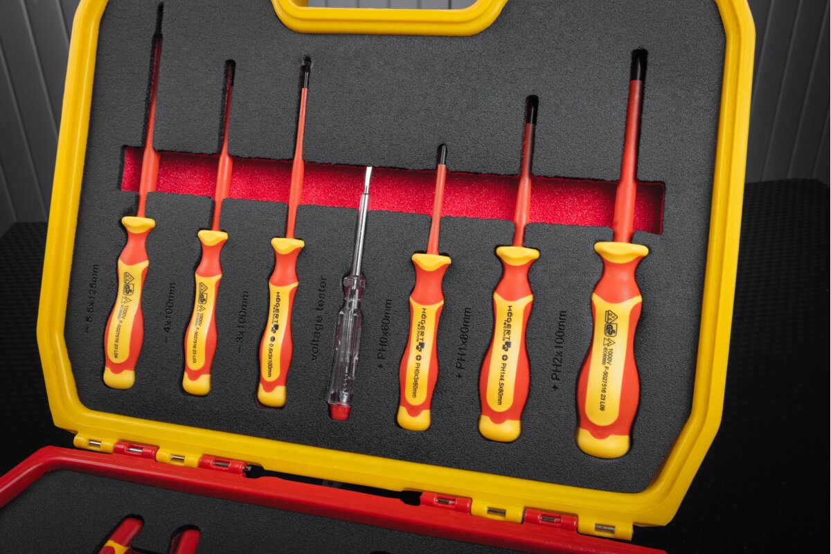 Hogert Insulated tool set 1000 V, 12 pcs.