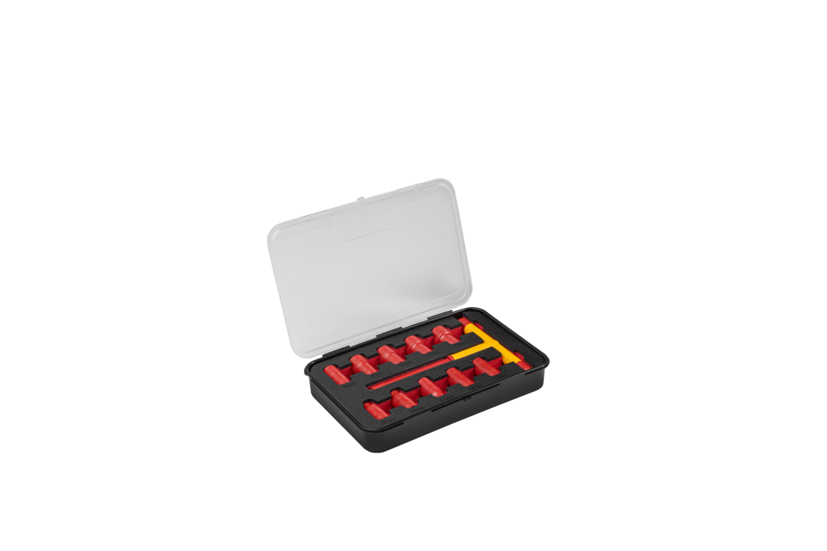 Hogert Insulated socket set with T-key type 1000 V, 11 pcs.